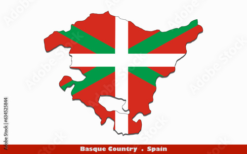 Basque Country Flag -  Autonomous communities of Spain (EPS) photo