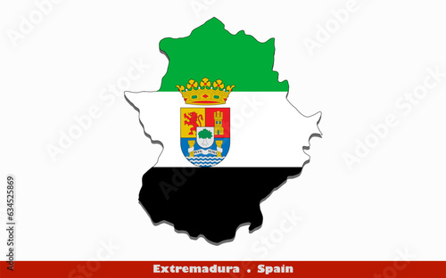 Extremadura Flag -  Autonomous communities of Spain (EPS) photo
