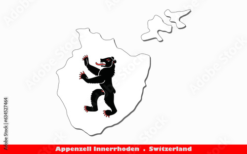 Appenzell Innerrhoden Flag -  Cantons of Switzerland (EPS) © Kritsana