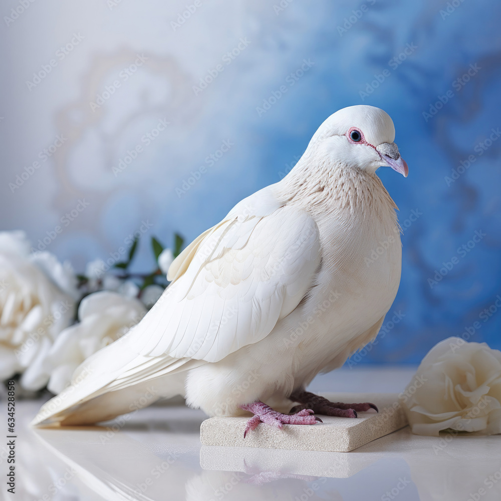 A peaceful dove with gentle eyes and serene posture. A peaceful dove with gentle eyes and serene posture.