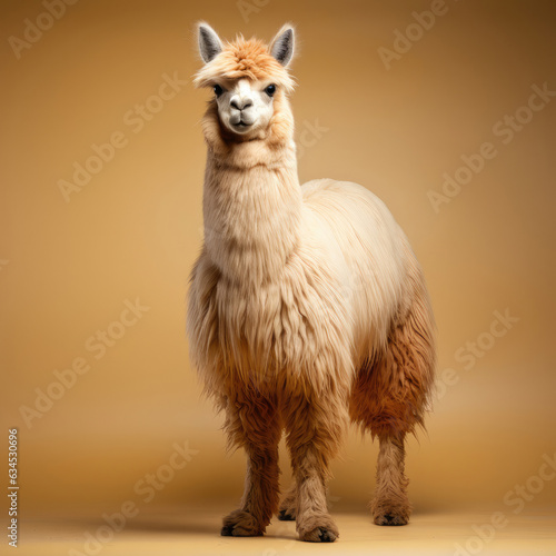 A majestic llama with a proud and enduring presence. © blueringmedia