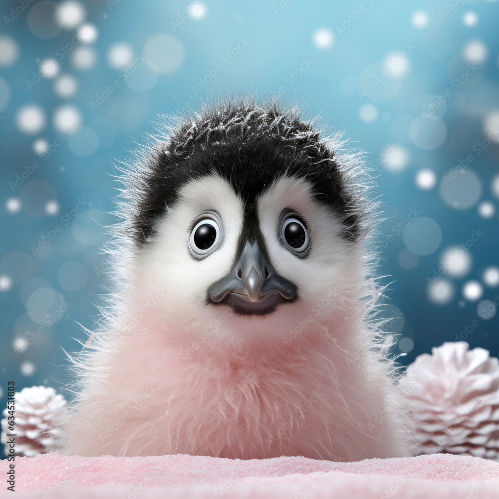 A wide-eyed penguin in a tuxedo expresses astonishment. A wide-eyed penguin in a tuxedo expresses astonishment.