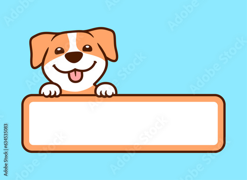 Cute Dog Vector Label