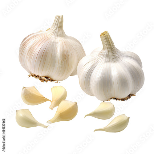 garlic isolated on white