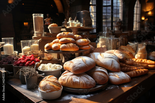 Fresh pastries in a Parisian bakery
