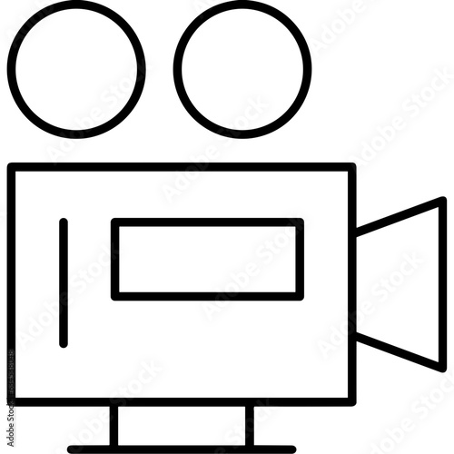 camera photography icon symbol image vector. Illustration of multimedia photographic lens grapich design image.