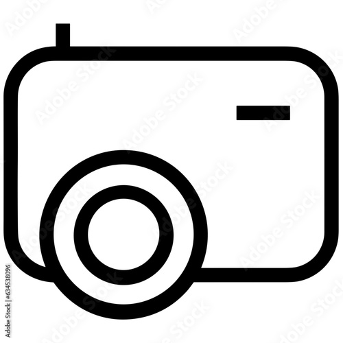 camera photography icon symbol image vector. Illustration of multimedia photographic lens grapich design image.