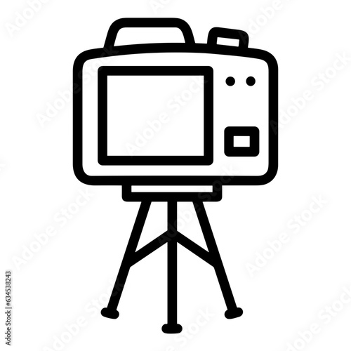camera photography icon symbol image vector. Illustration of multimedia photographic lens grapich design image.