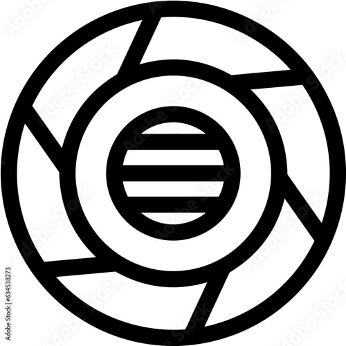 camera photography icon symbol image vector. Illustration of multimedia photographic lens grapich design image.