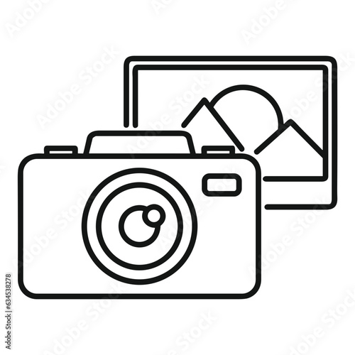 camera photography icon symbol image vector. Illustration of multimedia photographic lens grapich design image.