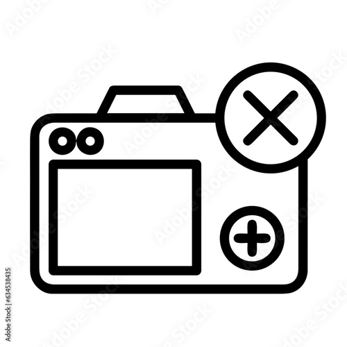 camera photography icon symbol image vector. Illustration of multimedia photographic lens grapich design image.