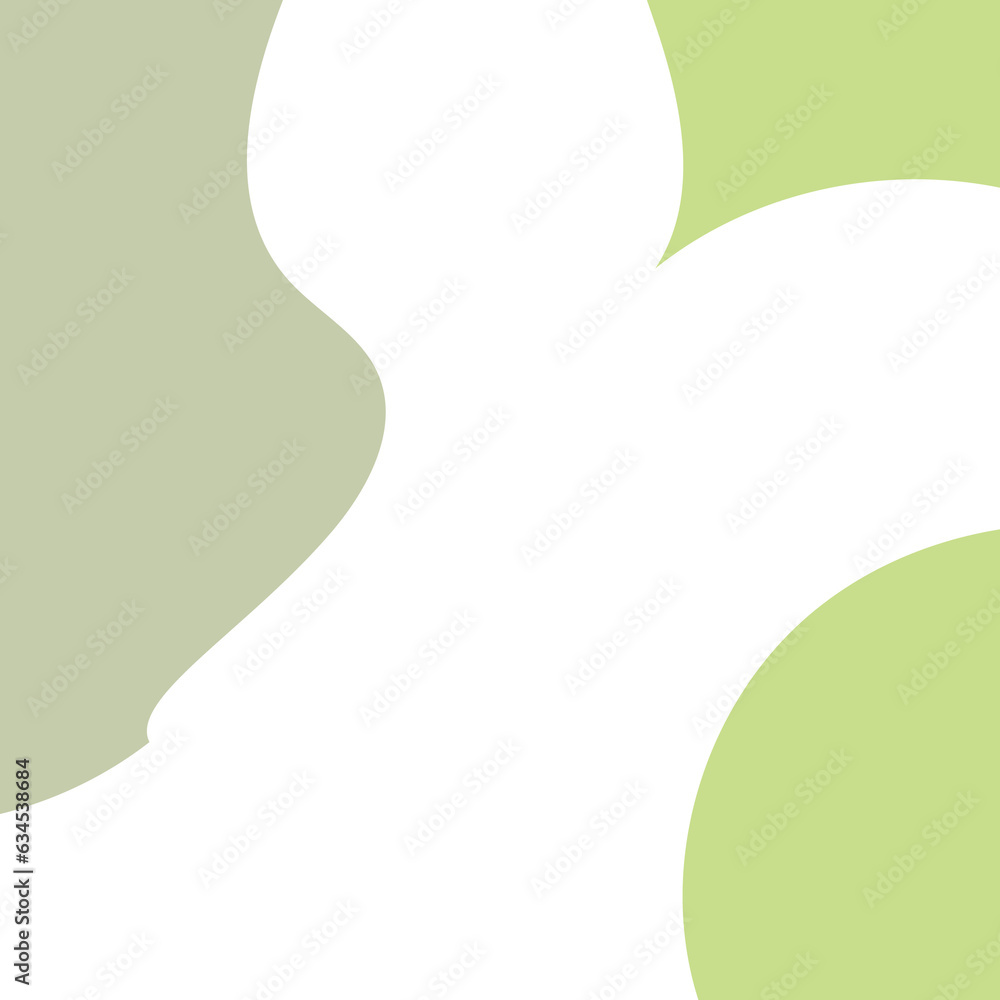 Green Abstract Shapes Frame Background