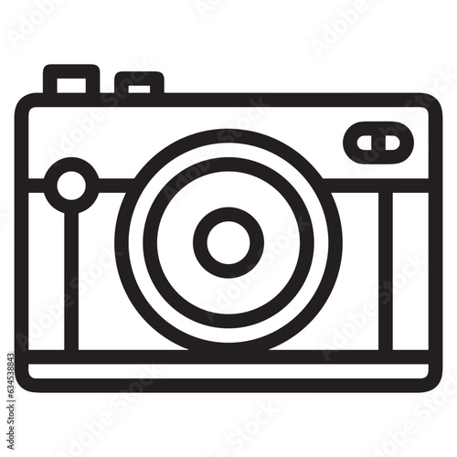 camera photography icon symbol image vector. Illustration of multimedia photographic lens grapich design image.