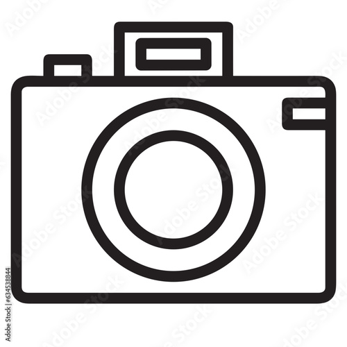 camera photography icon symbol image vector. Illustration of multimedia photographic lens grapich design image.