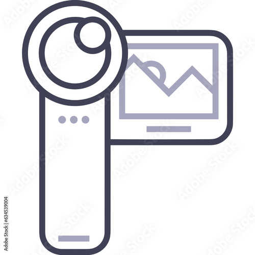 camera photography icon symbol image vector. Illustration of multimedia photographic lens grapich design image.