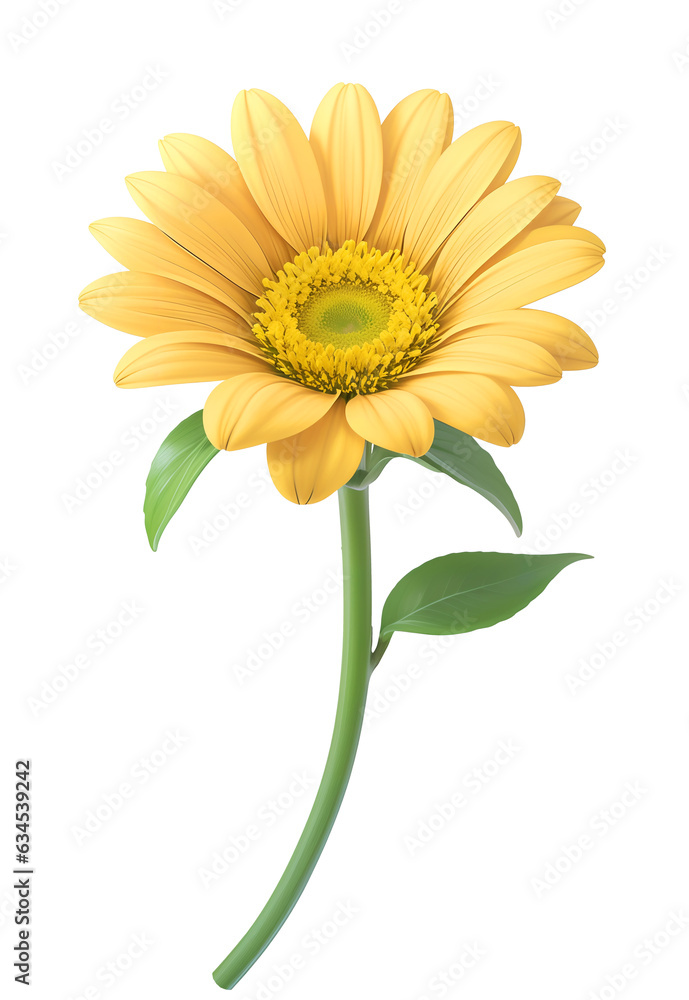 yellow flower isolated on a transparent background