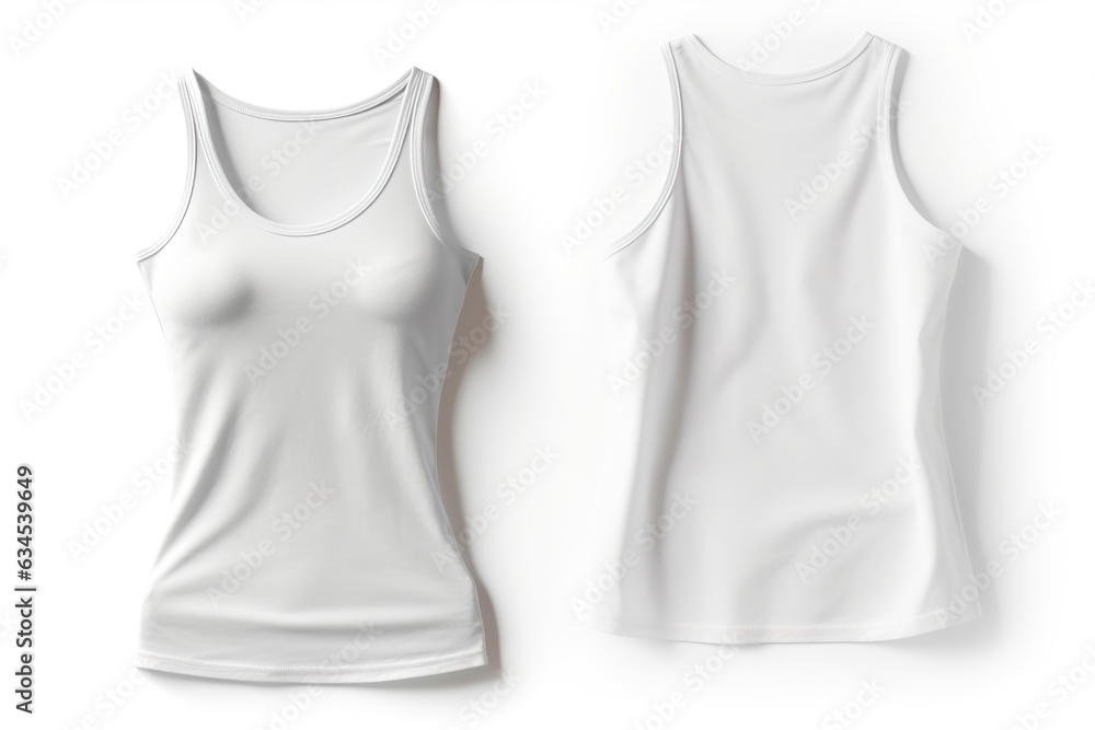 Blank White Tank Top Shirt Mock up. blank tank top shirt for design mock up isolated on white background. Blank White Tank Top Shirt Mock up. blank tank top shirt for design mock up isolated on white background.