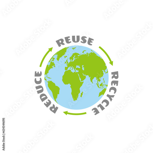 3R Campaign, Reduce Reuse Recycle Illustration Vector