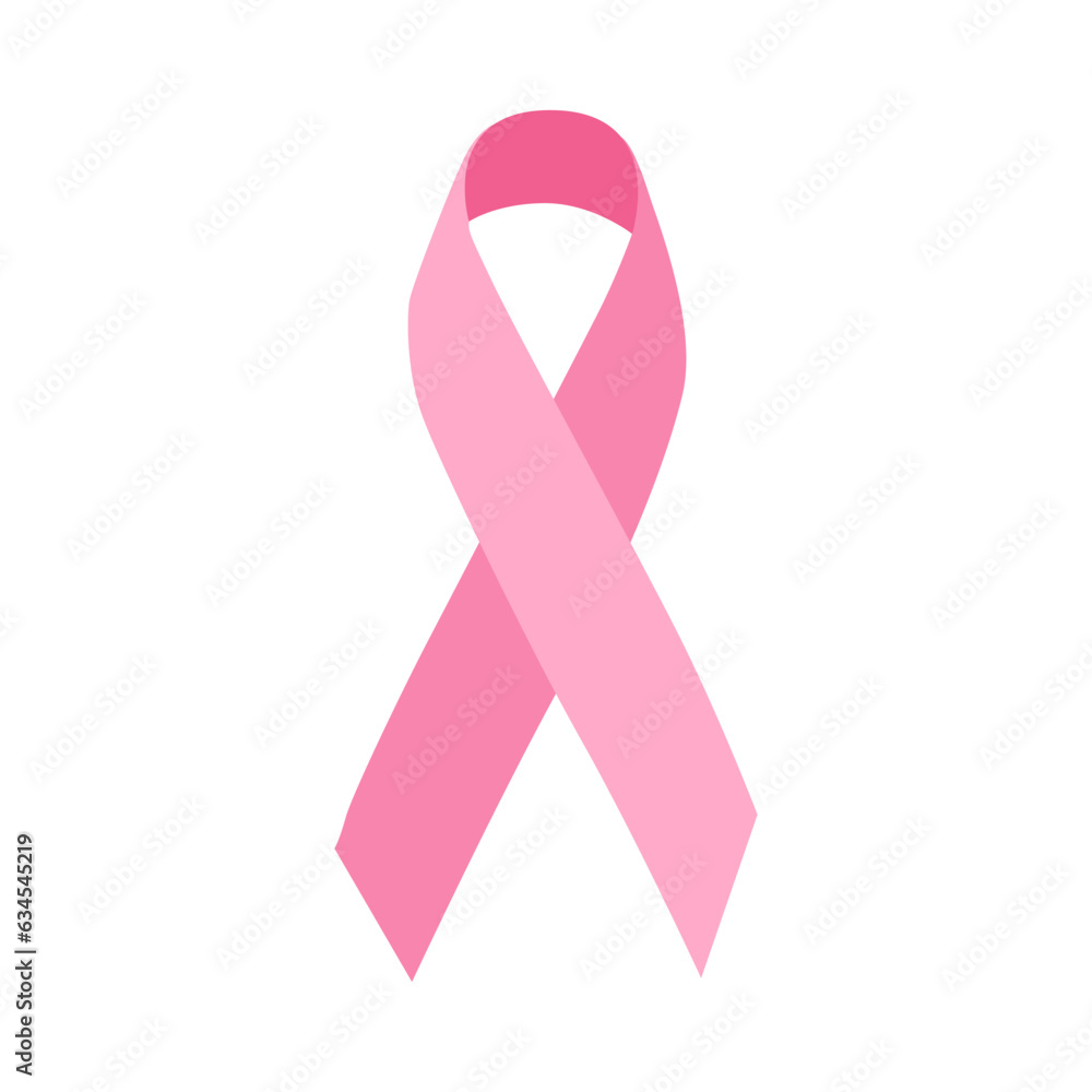 breast cancer day sign pink ribbon illustration