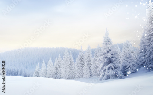 selective focus.landscape pine tree.christmas celebration and happy new year background © Limitless Visions