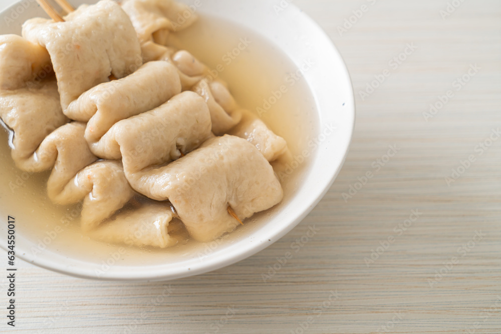 Odeng - Korean fish cake skewer in soup Odeng - Korean fish cake skewer in soup