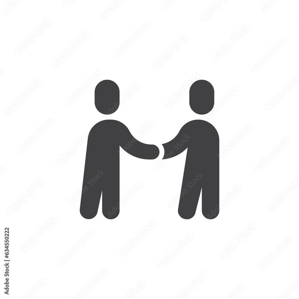 Partnership handshake vector icon
