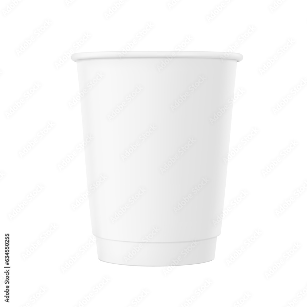 Realistic blank paper cup with double side wall mockup. Coffee to go ...