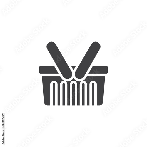 Shopping basket vector icon