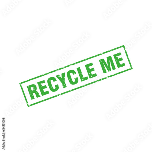 green recycle me stamp illustration vector