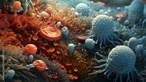 Microbes and bacteria under the microscope