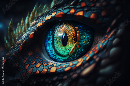 Dragon's Eye close-up. Generative AI
