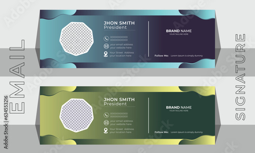 Modern clean and minimalist email signature  template.