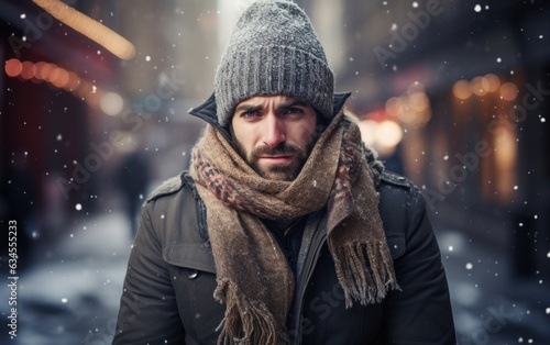 Ill Health: A portrait of a man whose symptoms of a cold