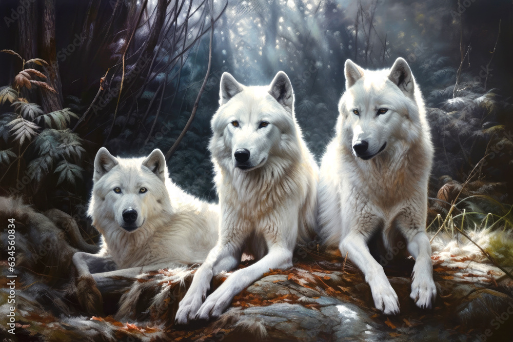 Arctic wolf ( Canis lupus arctos) . 