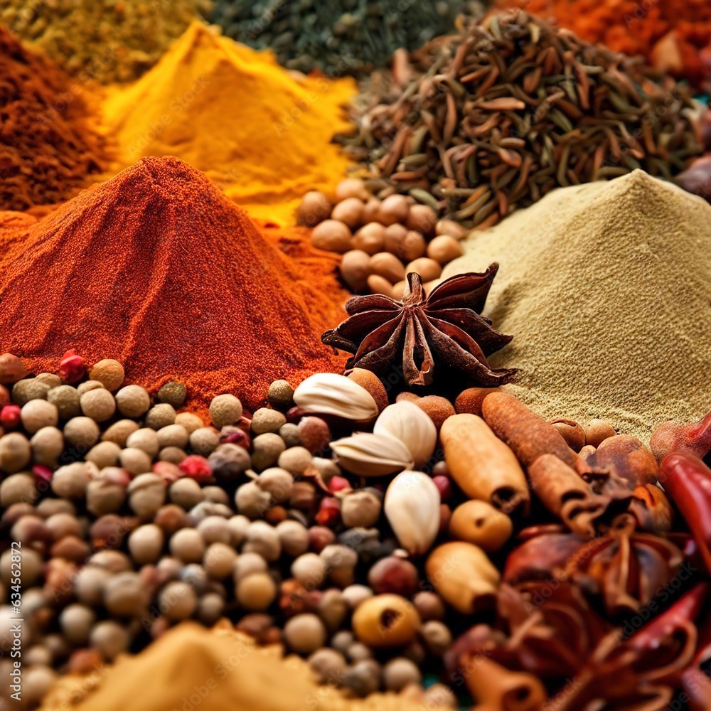 A selection of spices from the spice market