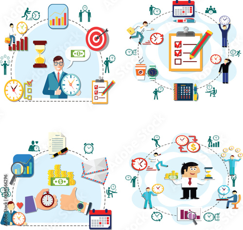 Daily planning compositions set.
