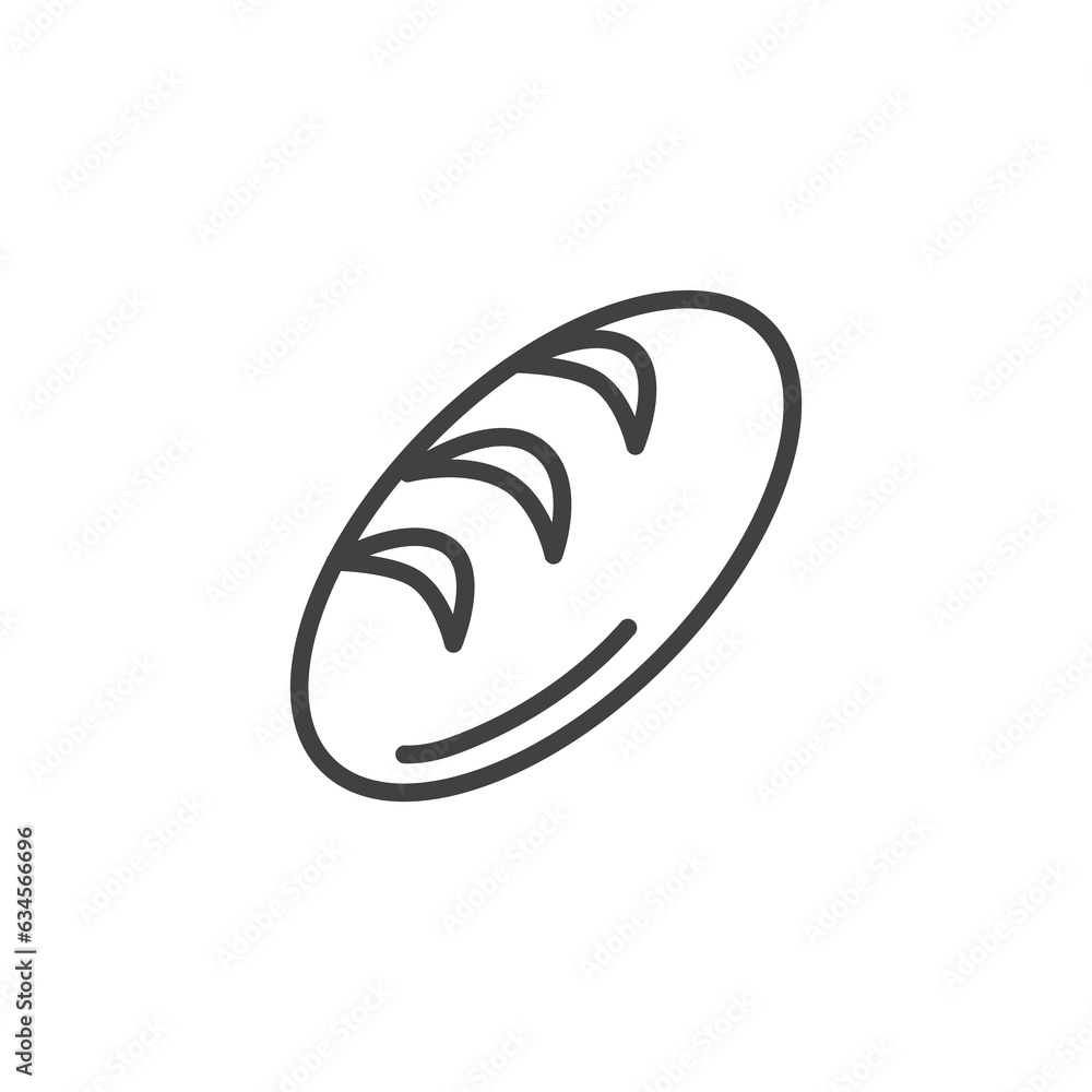 Loaf of bread line icon Loaf of bread line icon