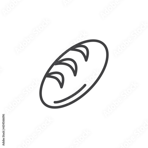 Loaf of bread line icon
