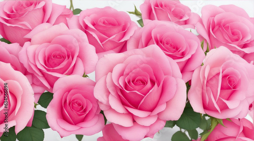 Beautiful decorative rose flowers by Generative AI