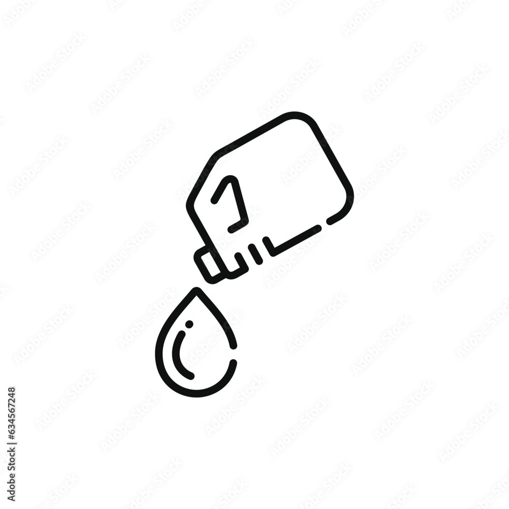 Car oil line icon isolated on white background Car oil line icon isolated on white background