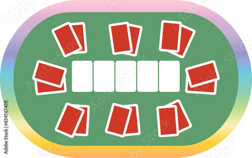 Poker table vector image