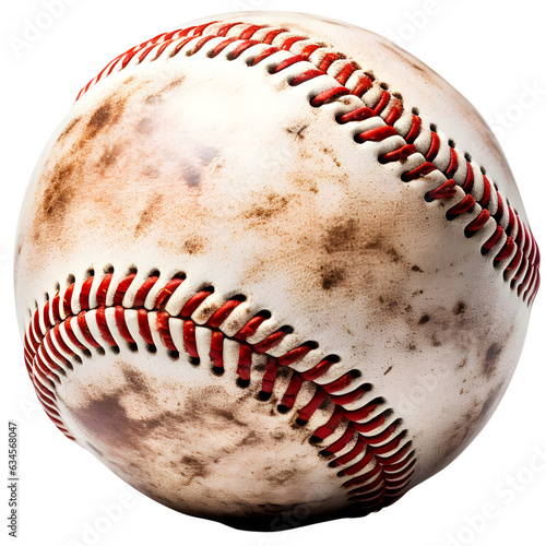 White baseball ball, on a transparent background