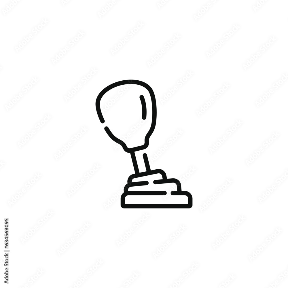 Car gearbox line icon isolated on white background Car gearbox line icon isolated on white background