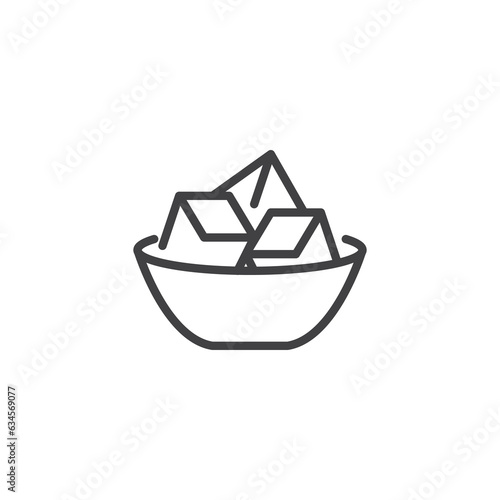 Gelatin Dessert line icon