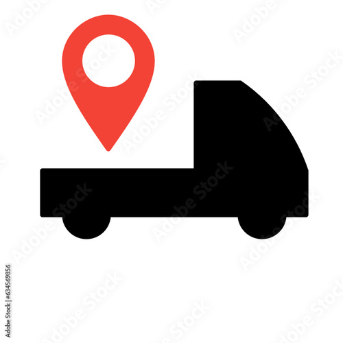 pakage location tracking icon sign