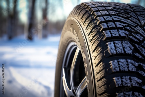 Winter tires in close-up view © Оксана Олейник