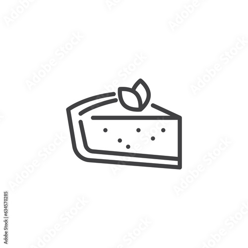 Cheesecake piece line icon