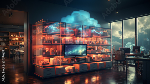 Concept of safe cloud storage. Generative Ai