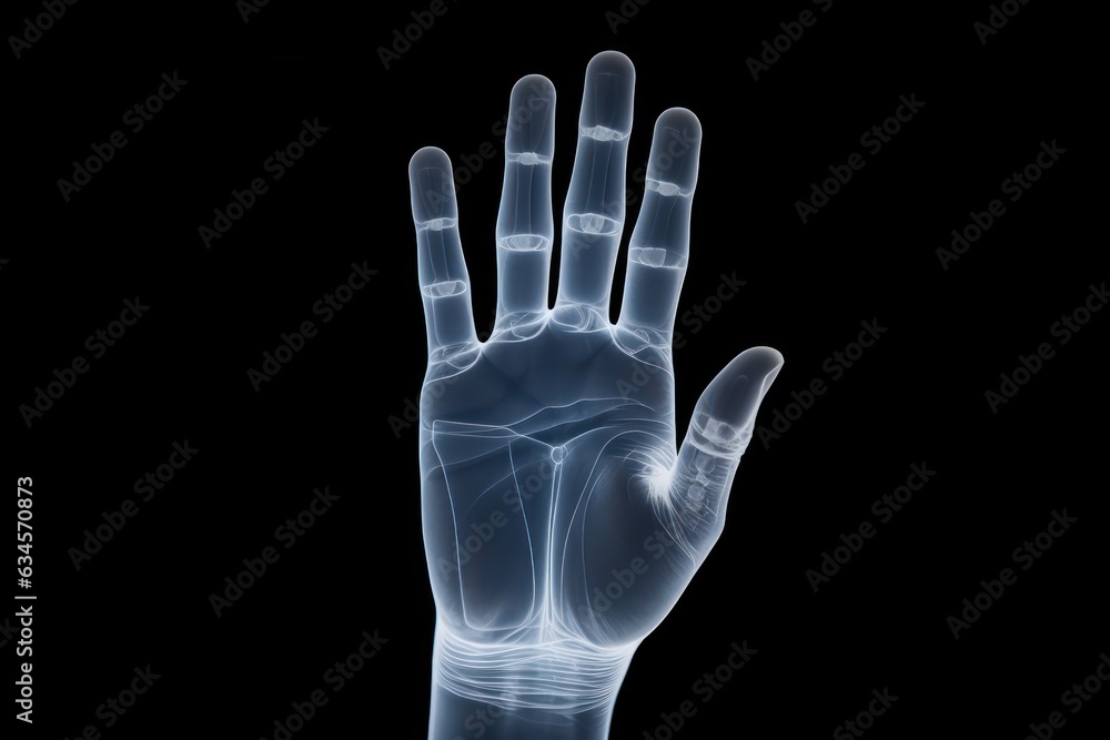 x-ray hand on black background x-ray hand on black background