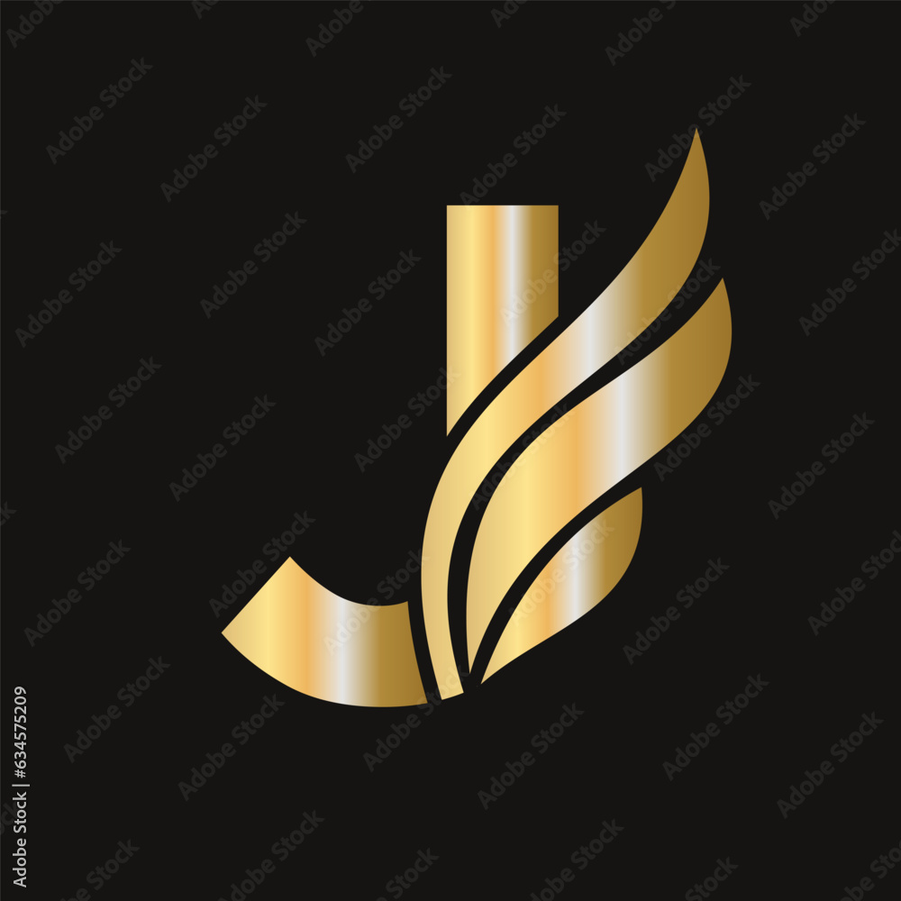 Letter J Wing Logo Design For Freight and Transportation Symbol. Wing ...
